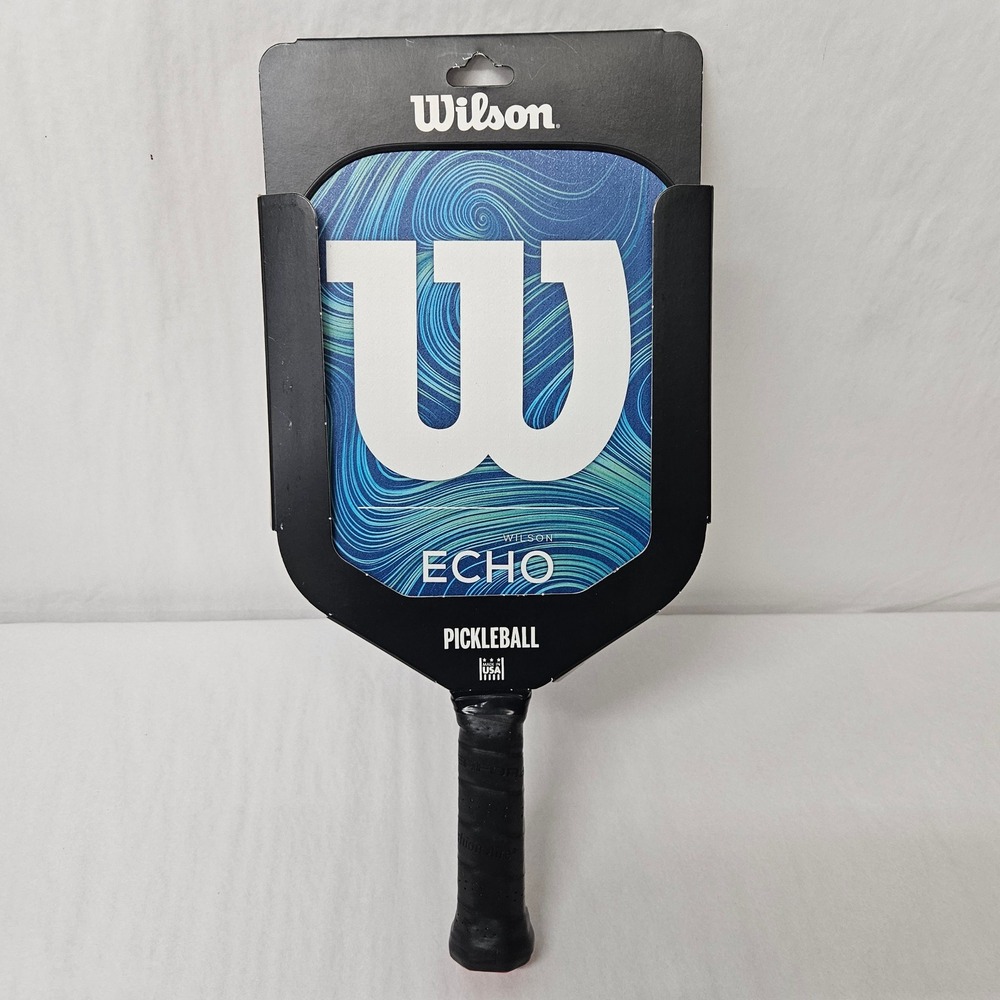 Wilson Echo Energy Pickleball Paddle Blue Swirl WR119911U2 Fiberglass Polycore-X